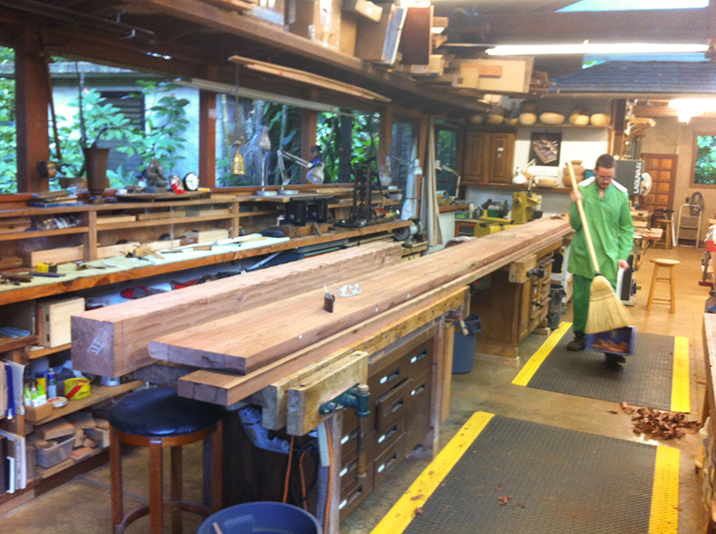 Media Studio Entryway Woodwork