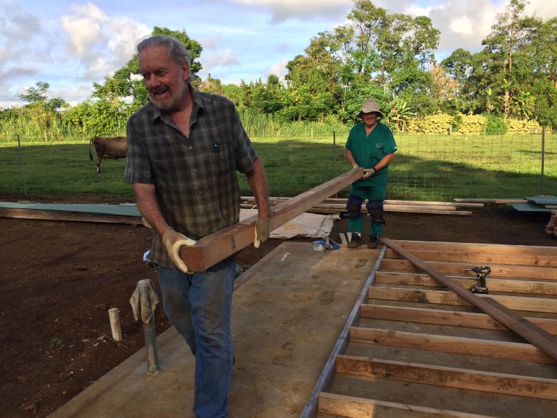 Greenhouse Construction and Pulling Wire