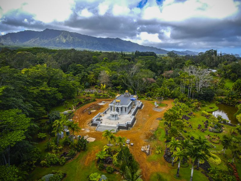Iraivan Temple's Lava Rock Wall Completed!