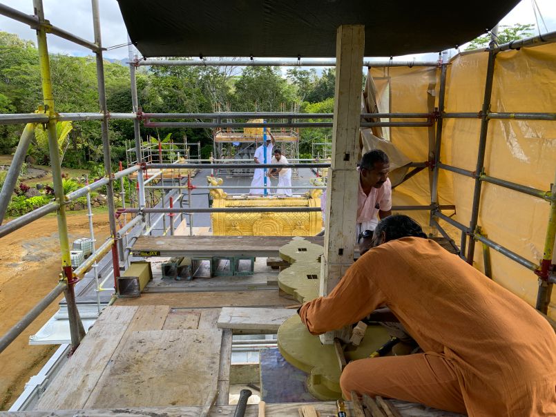 Final Steps of Iraivan Temple's Kodimaram