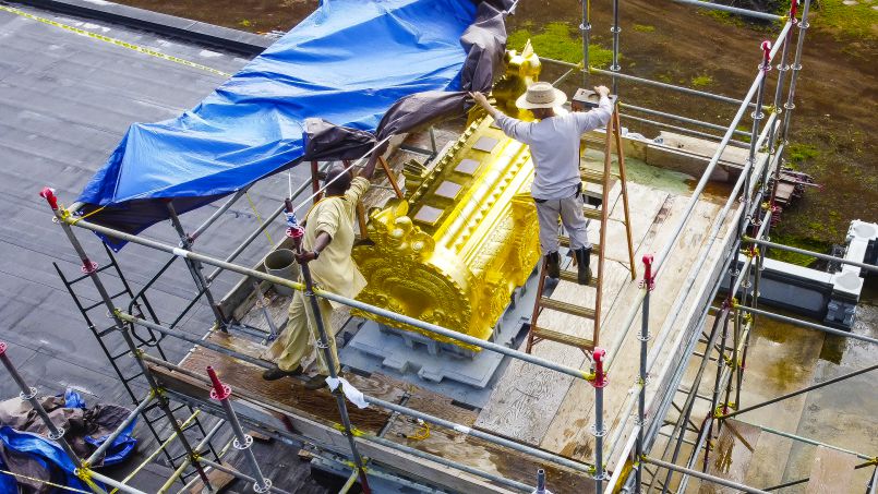 Iraivan Temple's Gold Capstones Revealed