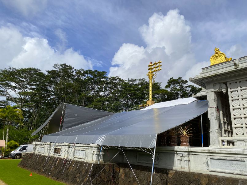 Iraivan Tiling Resuming, and Shoes Pavilion