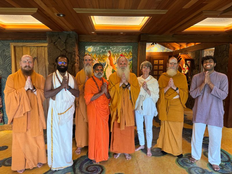 Devi Marks Visits the Monastery